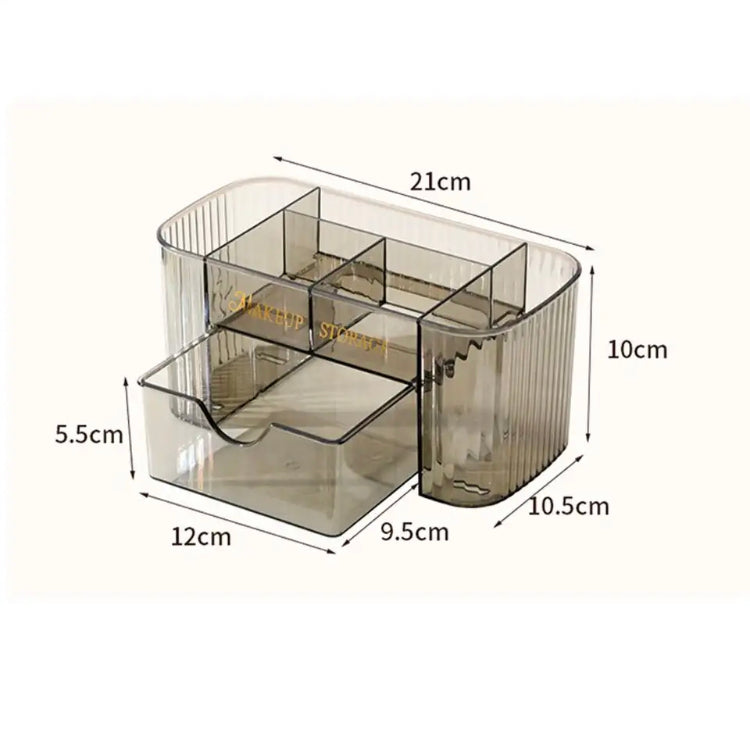 Multilayer Cosmetics Storage Box, Transparent Jewellery Organizer Box, Transparent Desktop Storage Organizer Multilayer Cosmetics Storage Box, Transparent Jewellery Organizer Box, Transparent Desktop Storage Organizer